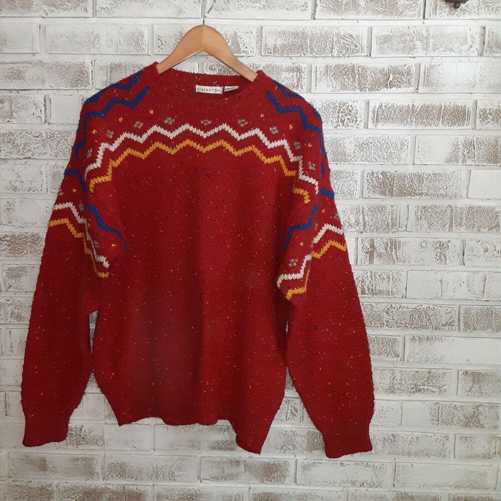 Vintage Claiborne Sweater Sz L Unisex, Classic, Comfort,80's